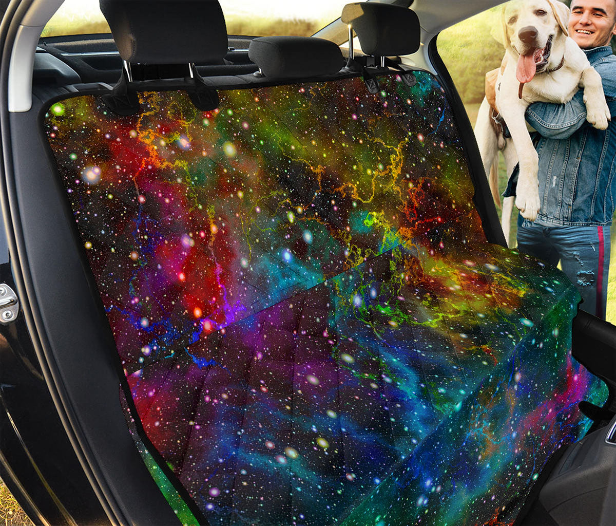 Abstract Colorful Galaxy Space Print Pet Car Back Seat Cover
