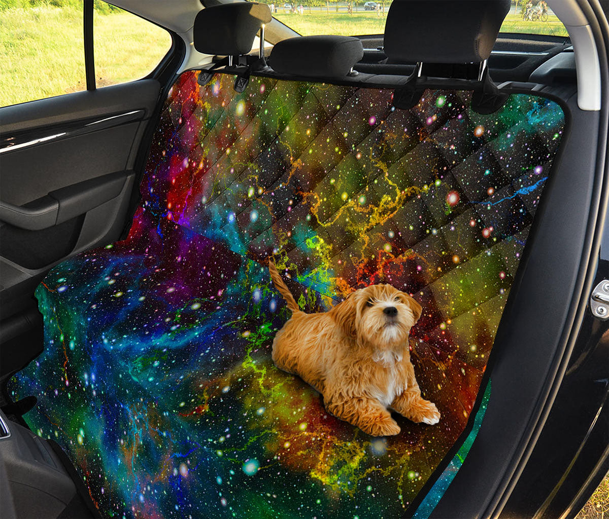 Abstract Colorful Galaxy Space Print Pet Car Back Seat Cover