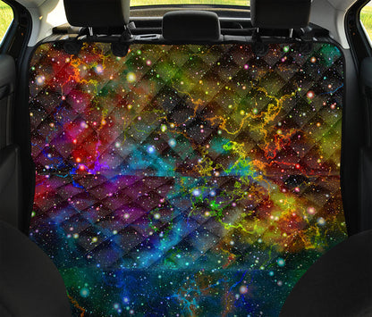 Abstract Colorful Galaxy Space Print Pet Car Back Seat Cover