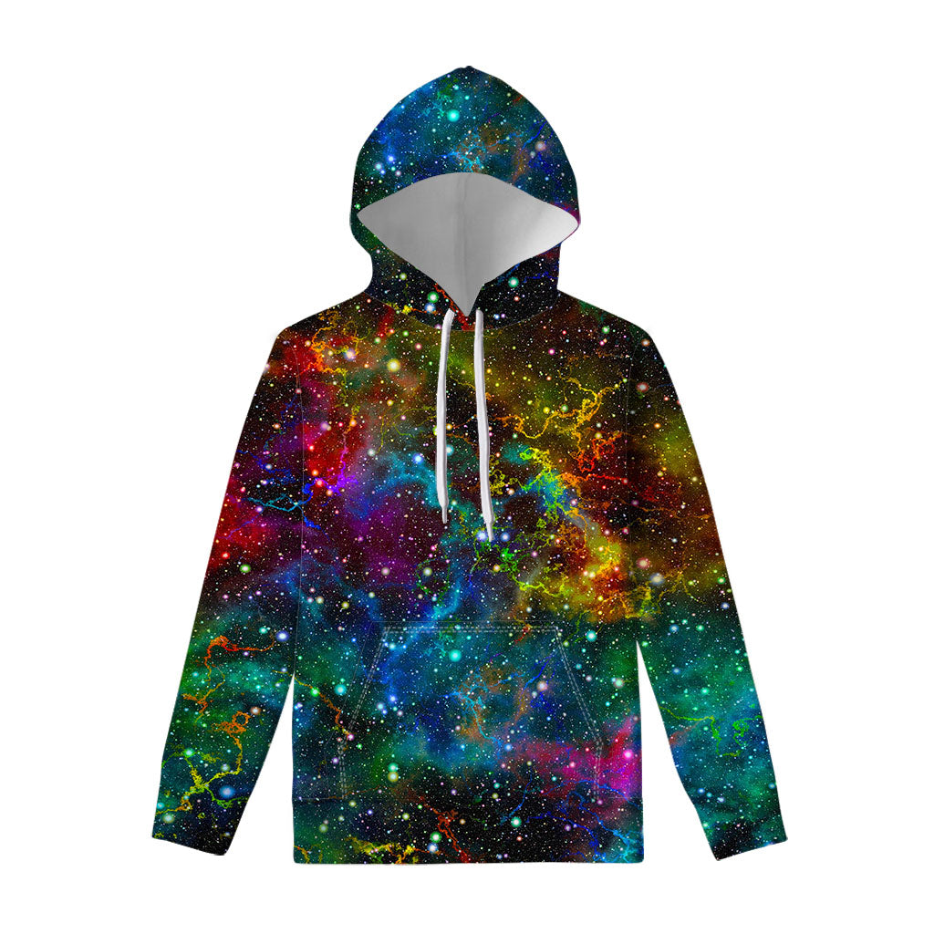 Abstract Colorful Galaxy Space Print Pullover Hoodie