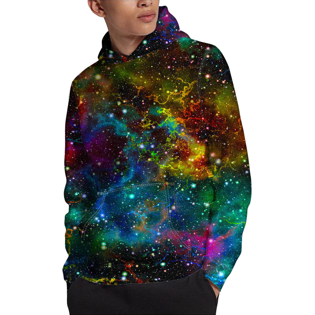 Abstract Colorful Galaxy Space Print Pullover Hoodie