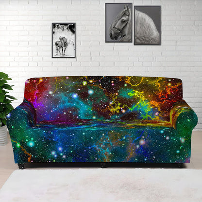 Abstract Colorful Galaxy Space Print Sofa Cover