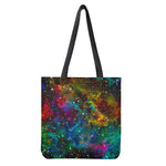Abstract Colorful Galaxy Space Print Tote Bag