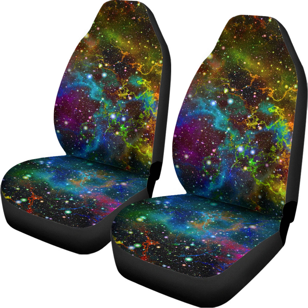 Abstract Colorful Galaxy Space Print Universal Fit Car Seat Covers