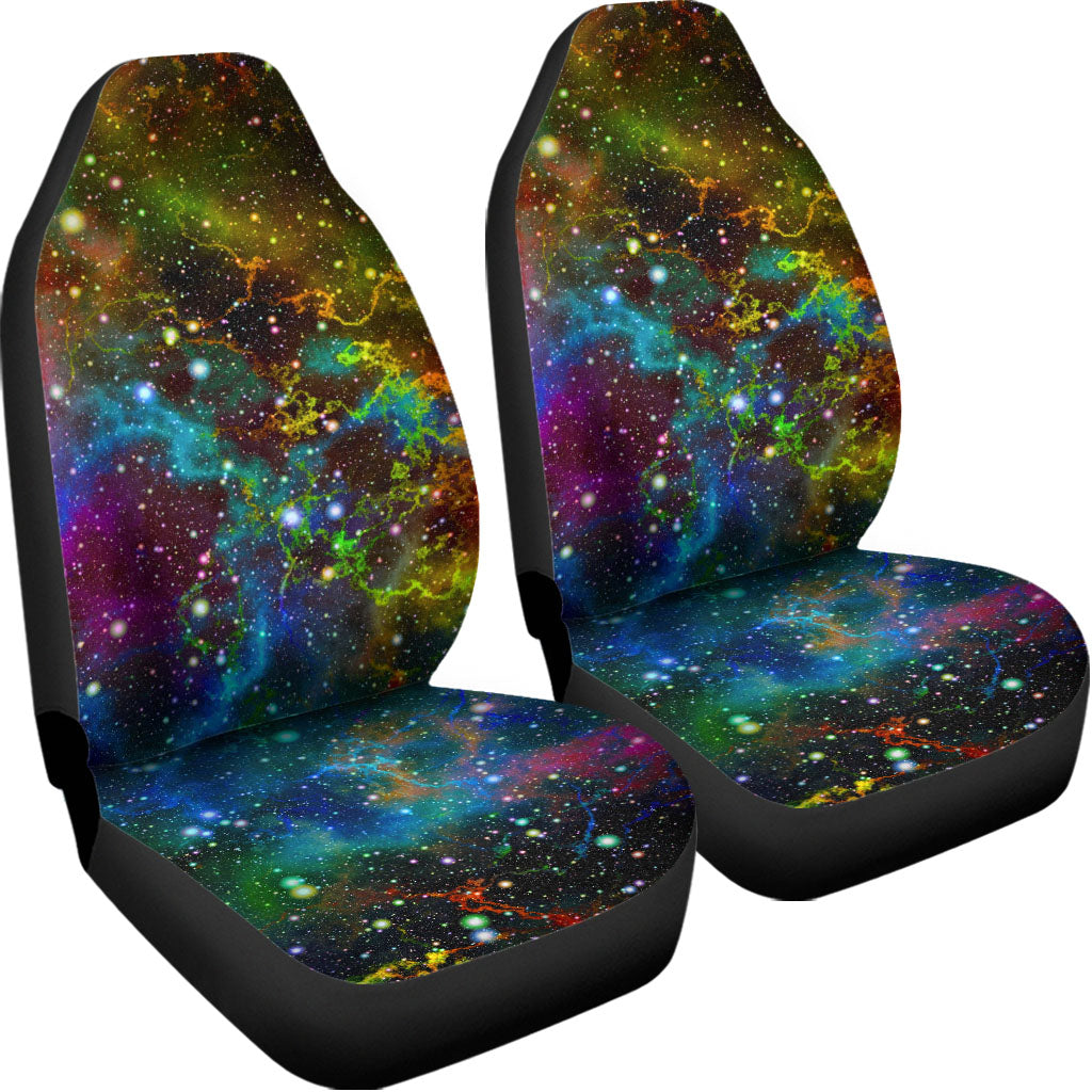 Abstract Colorful Galaxy Space Print Universal Fit Car Seat Covers