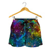 Abstract Colorful Galaxy Space Print Women's Shorts