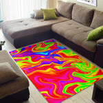Abstract Colorful Liquid Trippy Print Area Rug GearFrost