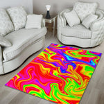 Abstract Colorful Liquid Trippy Print Area Rug GearFrost