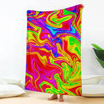 Abstract Colorful Liquid Trippy Print Blanket