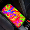 Abstract Colorful Liquid Trippy Print Car Center Console Cover