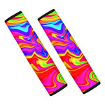 Abstract Colorful Liquid Trippy Print Car Seat Belt Covers