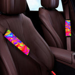 Abstract Colorful Liquid Trippy Print Car Seat Belt Covers