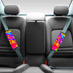 Abstract Colorful Liquid Trippy Print Car Seat Belt Covers