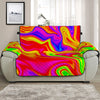 Abstract Colorful Liquid Trippy Print Half Sofa Protector