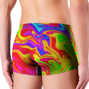 Abstract Colorful Liquid Trippy Print Men's Boxer Briefs