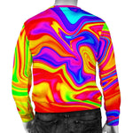 Abstract Colorful Liquid Trippy Print Men's Crewneck Sweatshirt GearFrost