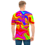 Abstract Colorful Liquid Trippy Print Men's T-Shirt