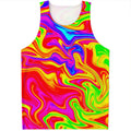Abstract Colorful Liquid Trippy Print Men's Tank Top