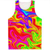 Abstract Colorful Liquid Trippy Print Men's Tank Top
