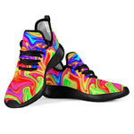 Abstract Colorful Liquid Trippy Print Mesh Knit Shoes GearFrost