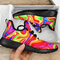 Abstract Colorful Liquid Trippy Print Mesh Knit Shoes