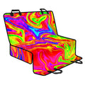 Abstract Colorful Liquid Trippy Print Pet Car Back Seat Cover