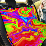 Abstract Colorful Liquid Trippy Print Pet Car Back Seat Cover
