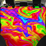 Abstract Colorful Liquid Trippy Print Pet Car Back Seat Cover