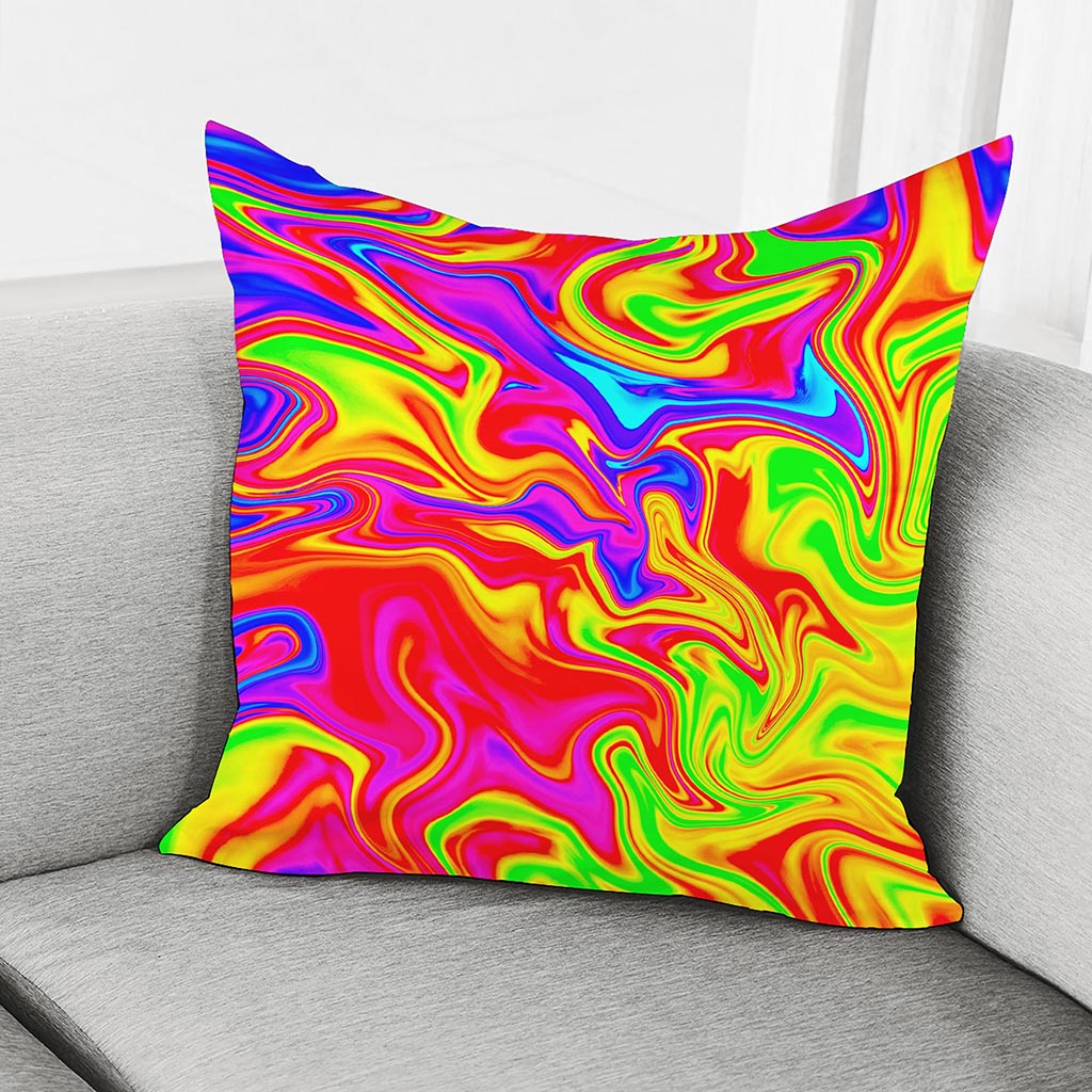 Abstract Colorful Liquid Trippy Print Pillow Cover