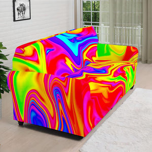 Abstract Colorful Liquid Trippy Print Sofa Cover