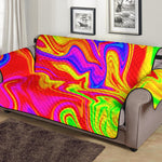 Abstract Colorful Liquid Trippy Print Sofa Protector