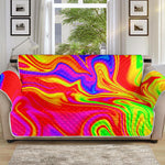 Abstract Colorful Liquid Trippy Print Sofa Protector