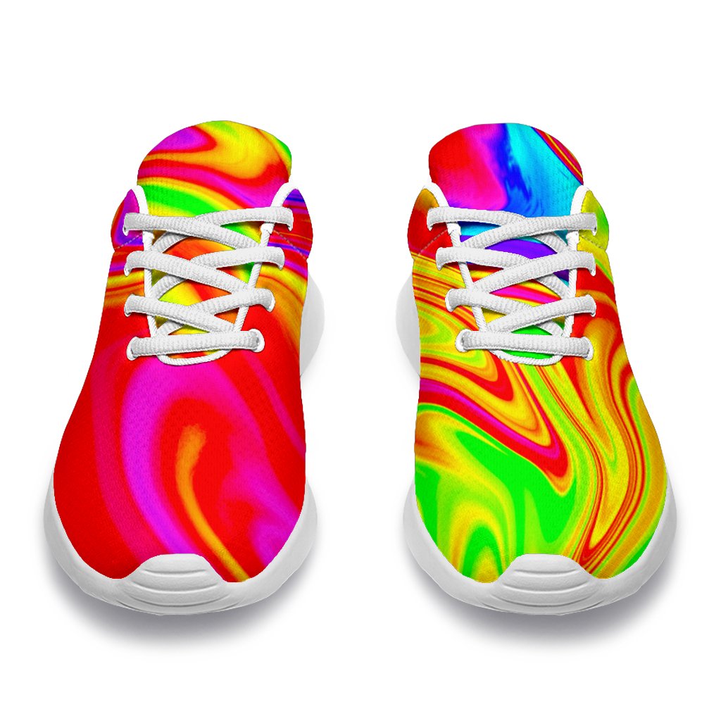 Abstract Colorful Liquid Trippy Print Sport Shoes GearFrost