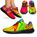 Abstract Colorful Liquid Trippy Print Sport Shoes GearFrost