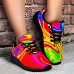 Abstract Colorful Liquid Trippy Print Sport Shoes GearFrost