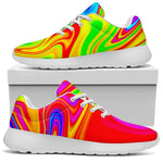 Abstract Colorful Liquid Trippy Print Sport Shoes GearFrost
