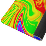 Abstract Colorful Liquid Trippy Print Yoga Mat