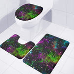 Abstract Dark Galaxy Space Print 3 Piece Bath Mat Set