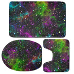 Abstract Dark Galaxy Space Print 3 Piece Bath Mat Set