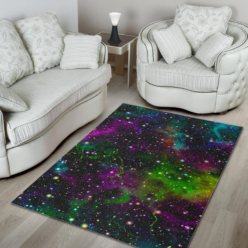 Abstract Dark Galaxy Space Print Area Rug GearFrost