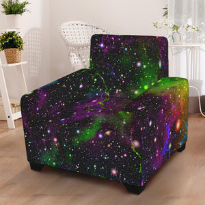 Abstract Dark Galaxy Space Print Armchair Slipcover