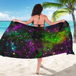 Abstract Dark Galaxy Space Print Beach Sarong Wrap