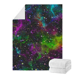 Abstract Dark Galaxy Space Print Blanket