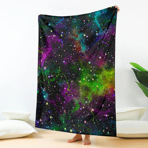 Abstract Dark Galaxy Space Print Blanket
