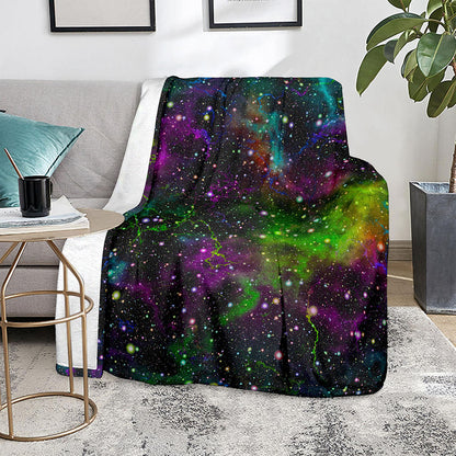 Abstract Dark Galaxy Space Print Blanket