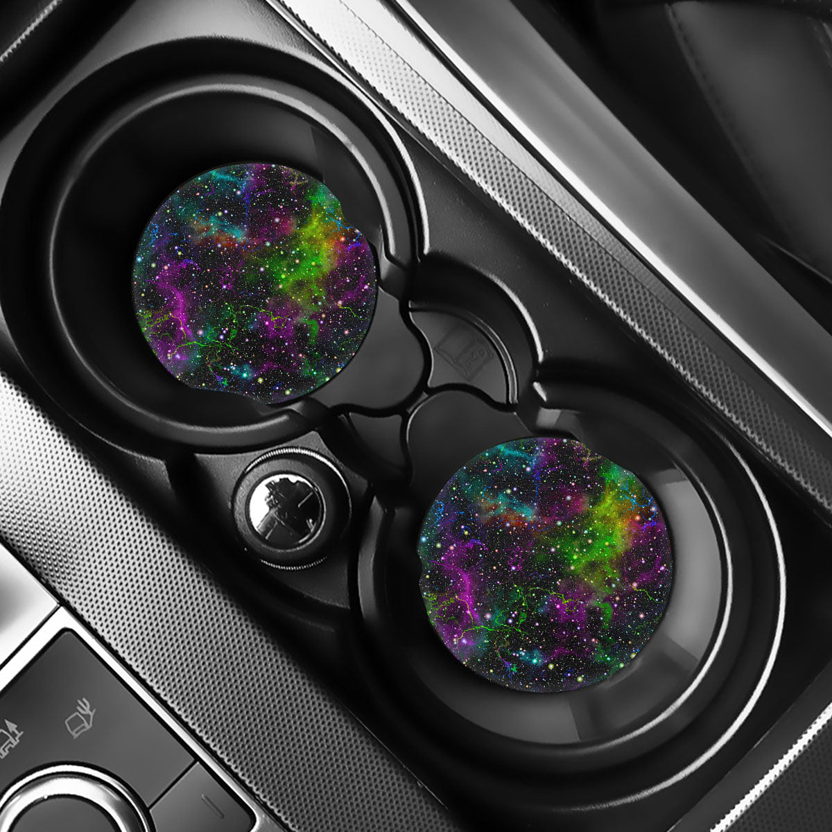 Abstract Dark Galaxy Space Print Car Coasters