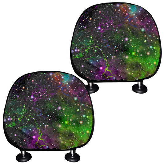 Abstract Dark Galaxy Space Print Car Headrest Covers