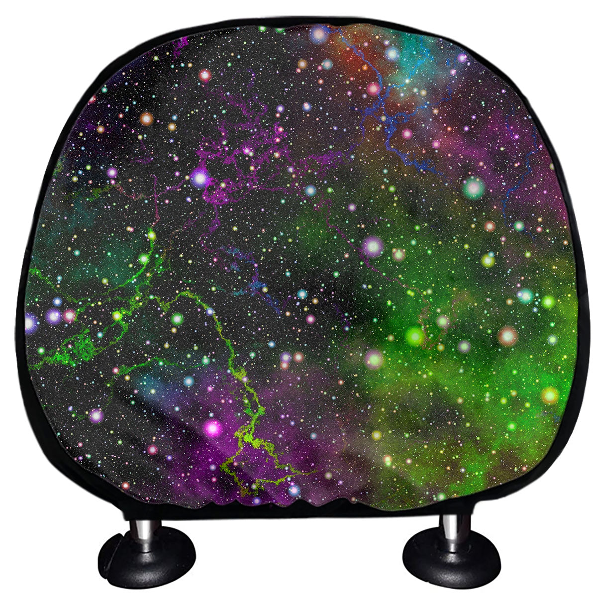 Abstract Dark Galaxy Space Print Car Headrest Covers