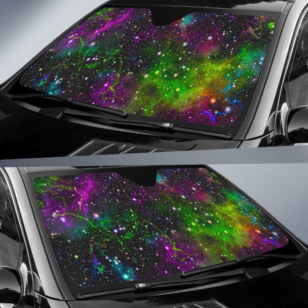 Abstract Dark Galaxy Space Print Car Sun Shade GearFrost