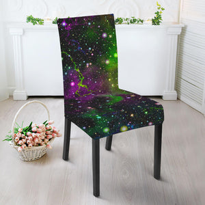 Abstract Dark Galaxy Space Print Dining Chair Slipcover